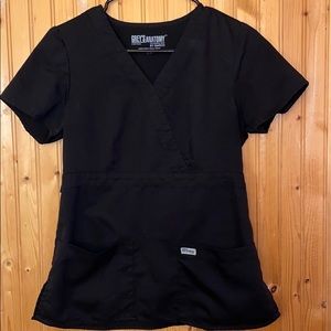 Grey’s Anatomy small mock wrap scrub top